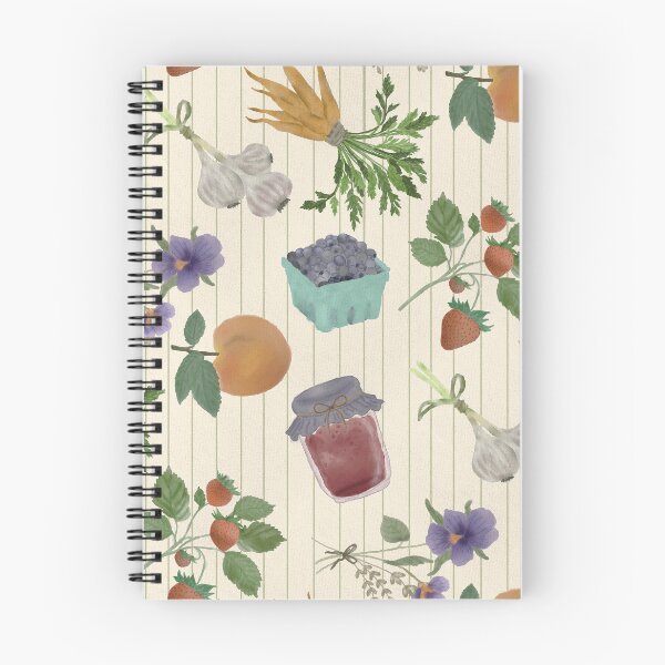 Item preview, Vintage Farmers Market Watercolor Botanical Pattern designed and sold by Seamlessly Buffalo.