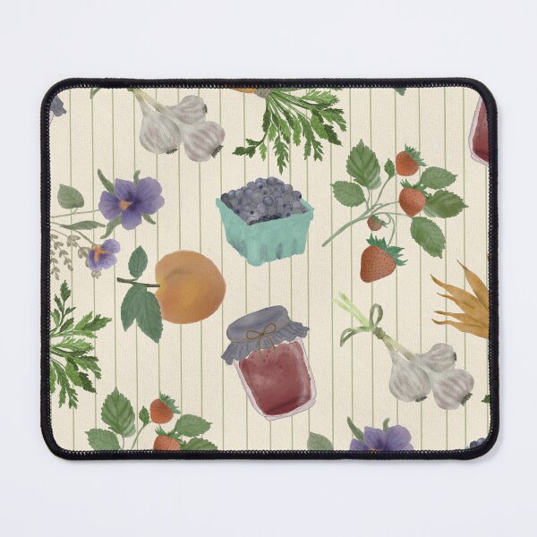 Item preview, Vintage Farmers Market Watercolor Botanical Pattern designed and sold by Seamlessly Buffalo.