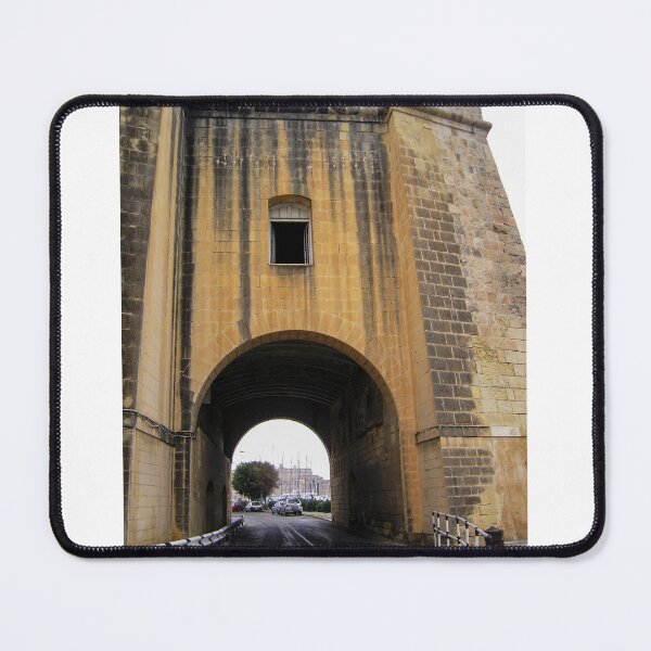Item preview, Historic Stone Arch Gate Over Road Tunnel Framing Harbor View Under Fortified Wall designed and sold by Nmallia.