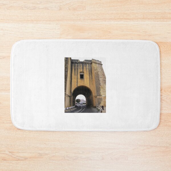 Item preview, Historic Stone Arch Gate Over Road Tunnel Framing Harbor View Under Fortified Wall designed and sold by Nmallia.