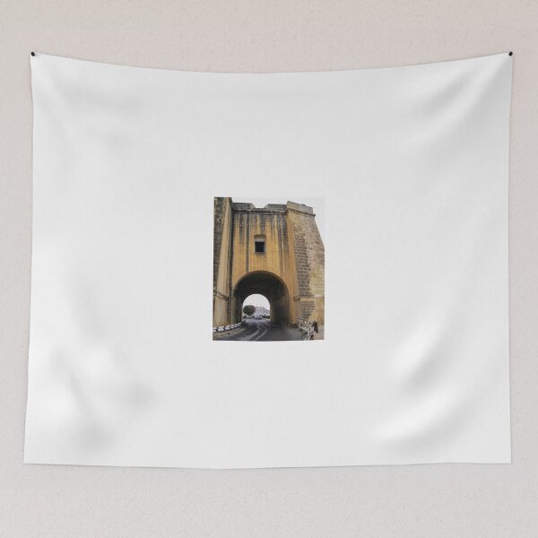 Item preview, Historic Stone Arch Gate Over Road Tunnel Framing Harbor View Under Fortified Wall designed and sold by Nmallia.