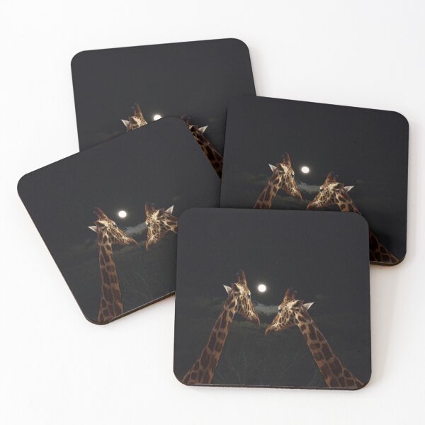 Item preview, "Giraffes in Love: A Romance Under the Moonlight" designed and sold by A-Work-Of-Art.