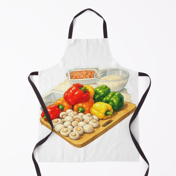Item preview, Fresh Harvest Kitchen - Bell Peppers, Mushrooms & Mise en Place designed and sold by Sepia soul.
