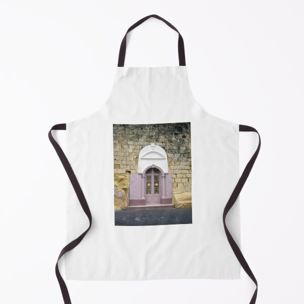 Item preview, Pastel Pink Church Door With Arched Stone Wall And Cross Above Decorative Metal Grille designed and sold by Nmallia.