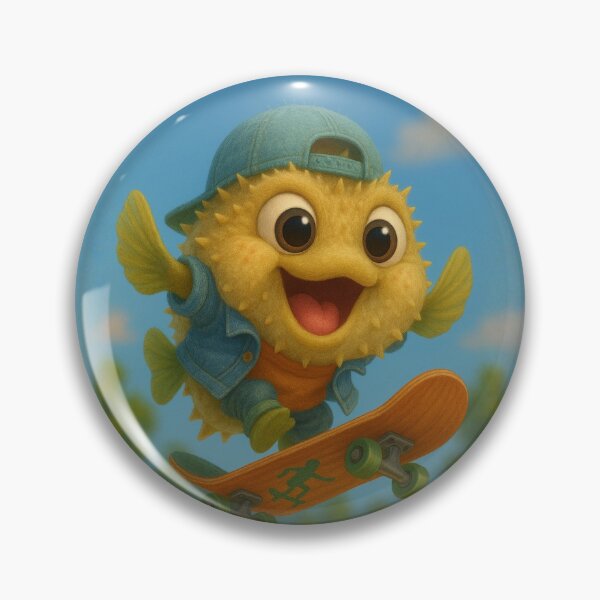 Item preview, Skater Pufferfish designed and sold by Sillytoe.