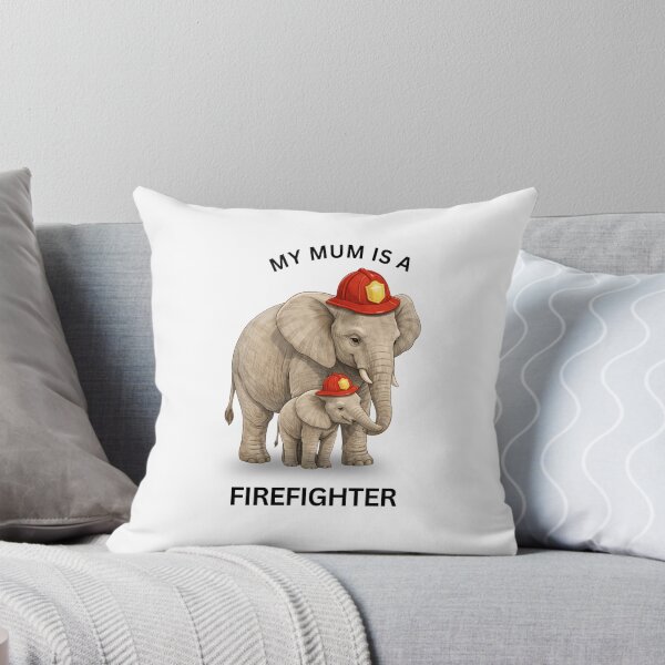 Item preview, My Mum Is a Firefighter – Cute Elephant Gift Design designed and sold by GeoWild Designs.