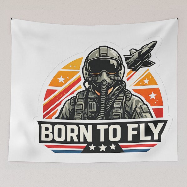 Item preview, Born To Fly Pilot Aviation Art designed and sold by Combat Skies.