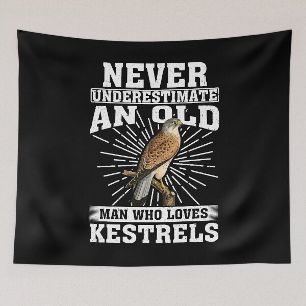 Item preview, Never Underestimate An Old Man Who Loves Kestrels designed and sold by CosmoKitsch.