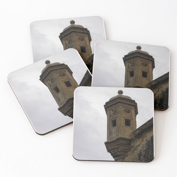Item preview, Historic Stone Watchtower Turret on Old Fortress Wall Under Overcast Sky Architectural Detail designed and sold by Nmallia.