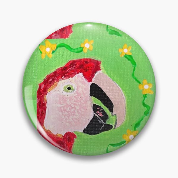 Item preview, Scarlet Macaw Parrot with Flowers designed and sold by Colorsoflove613.