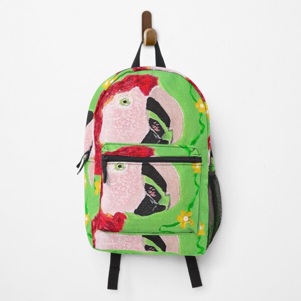 Item preview, Scarlet Macaw Parrot with Flowers designed and sold by Colorsoflove613.