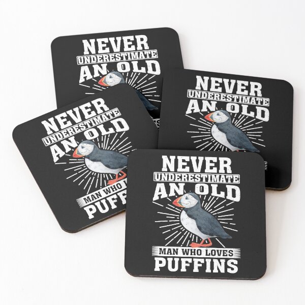 Item preview, Never Underestimate An Old Man Who Loves Puffins  designed and sold by CosmoKitsch.