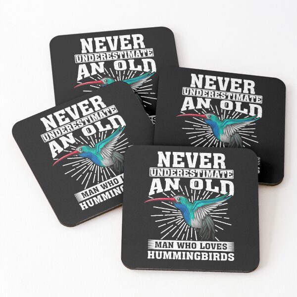 Item preview, Never Underestimate An Old Man Who Loves Hummingbirds  designed and sold by CosmoKitsch.