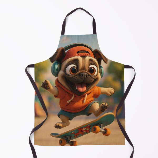 Item preview, Skater Pug designed and sold by Sillytoe.