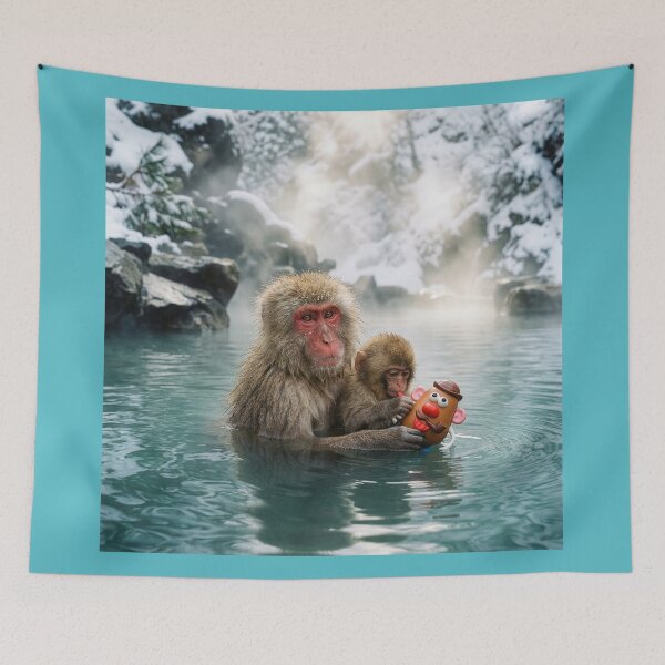Item preview, Baby Macaque Plays with a Potato Toy  designed and sold by Tridentulus.