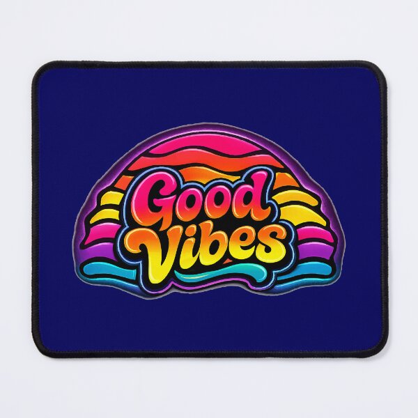 Item preview, Good Vibes, Retro Psychedelic 70s Inspired Typography designed and sold by Far Out Goods.