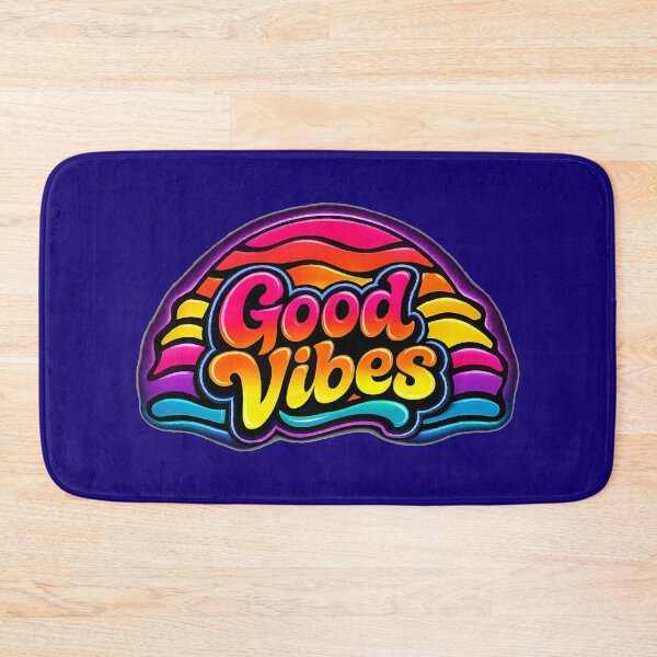 Item preview, Good Vibes, Retro Psychedelic 70s Inspired Typography designed and sold by Far Out Goods.