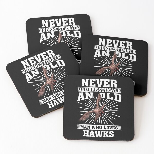 Item preview, Never Underestimate An Old Man Who Loves Hawks  designed and sold by CosmoKitsch.