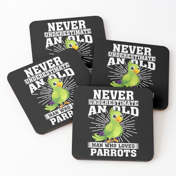Item preview, Never Underestimate An Old Man Who Loves Parrots  designed and sold by CosmoKitsch.