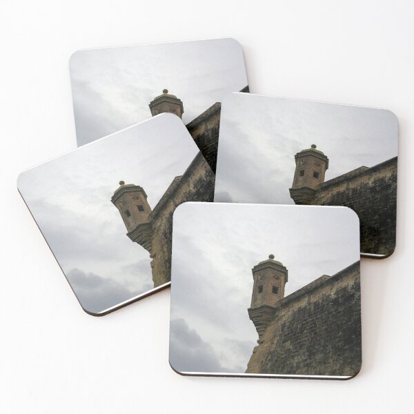 Item preview, Historic Stone Watchtower Turret on Old Fortress Wall Under Overcast Sky Architectural Detail designed and sold by Nmallia.