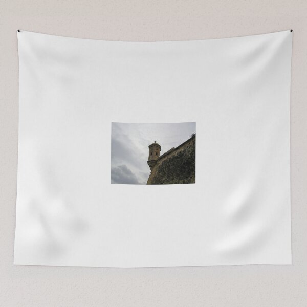 Item preview, Historic Stone Watchtower Turret on Old Fortress Wall Under Overcast Sky Architectural Detail designed and sold by Nmallia.