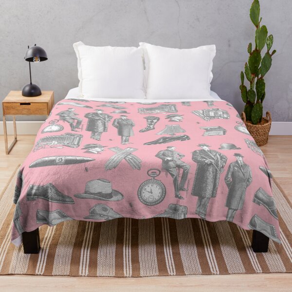 Item preview, victorian men's style antique menswear toile pink designed and sold by Gossip Rag.