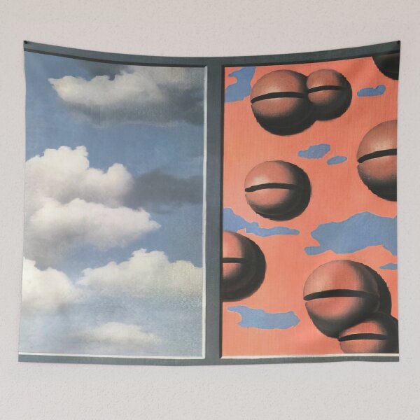 Item preview, René Magritte Pink Belles Tattered Skies 1930 designed and sold by melaartni.