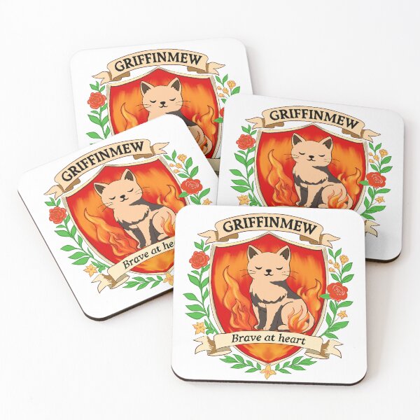 Item preview, Griffinmew Cat Crest – Brave at Heart Wizard House Kitty Parody Sticker designed and sold by Chytanka.
