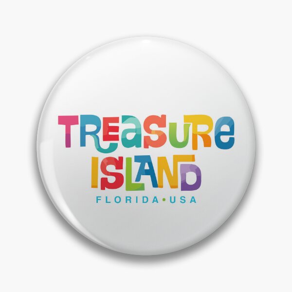 Artikelvorschau, Retro-Typografisches Design für Treasure Island, Florida entworfen und verkauft von Futurebeachbum.