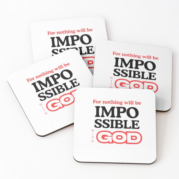 Item preview, For Nothing Will Be Impossible With God - Bold Faith Quote designed and sold by GraceGiggles.