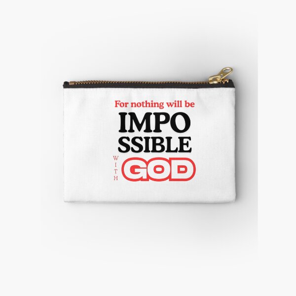 Item preview, For Nothing Will Be Impossible With God - Bold Faith Quote designed and sold by GraceGiggles.