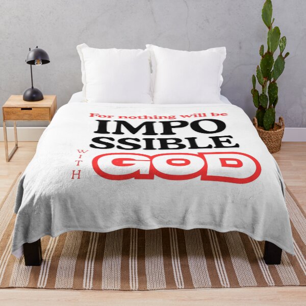 Item preview, For Nothing Will Be Impossible With God - Bold Faith Quote designed and sold by GraceGiggles.
