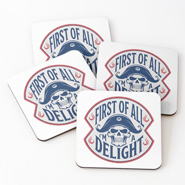 Item preview, First Of All I'm A Delight Edgy Skull designed and sold by SkeletonsDanger.