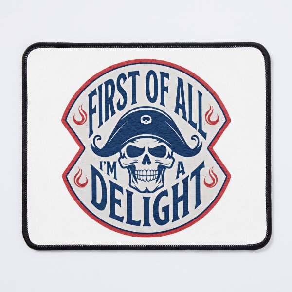 Item preview, First Of All I'm A Delight Edgy Skull designed and sold by SkeletonsDanger.