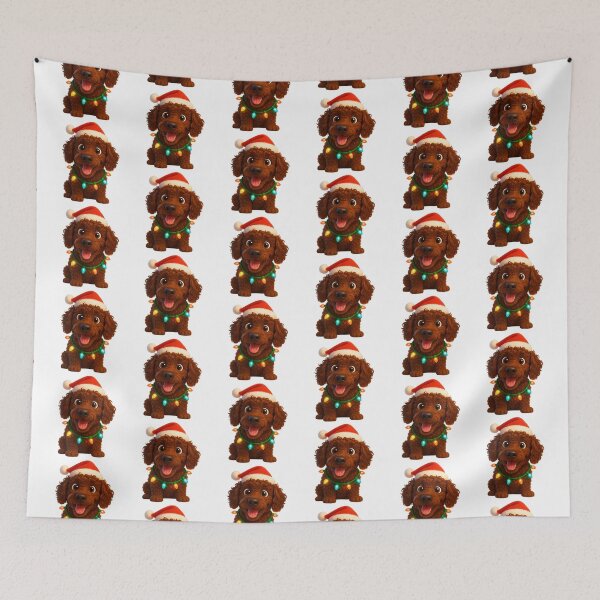 Item preview, Christmas Irish Water Spaniel designed and sold by Sillytoe.