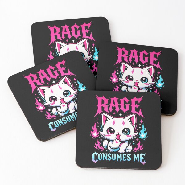 Item preview, Cute Cat Rage Consumes Me – Funny Anime & Meme Graphic  for Cat Lovers designed and sold by Style-X.