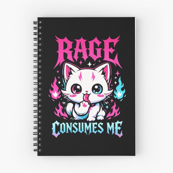 Item preview, Cute Cat Rage Consumes Me – Funny Anime & Meme Graphic  for Cat Lovers designed and sold by Style-X.