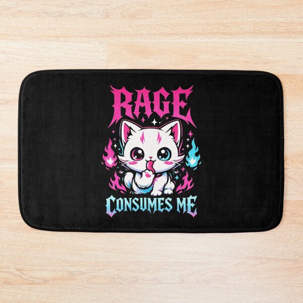 Item preview, Cute Cat Rage Consumes Me – Funny Anime & Meme Graphic  for Cat Lovers designed and sold by Style-X.