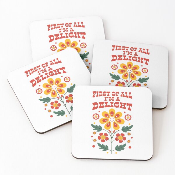 Item preview, First Of All I'm A Delight Folk Art Floral designed and sold by SkeletonsDanger.