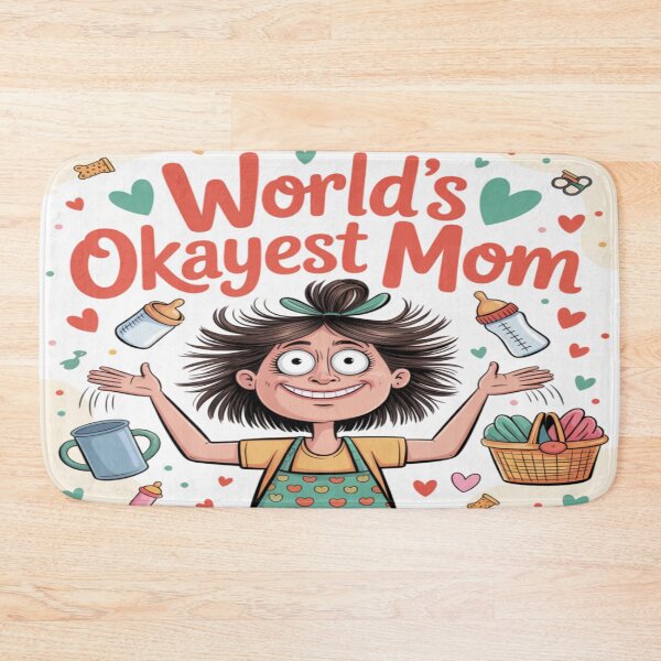 Item preview, World's Okayest Mom Funny Mother's Day designed and sold by Midnight Veil Designs.
