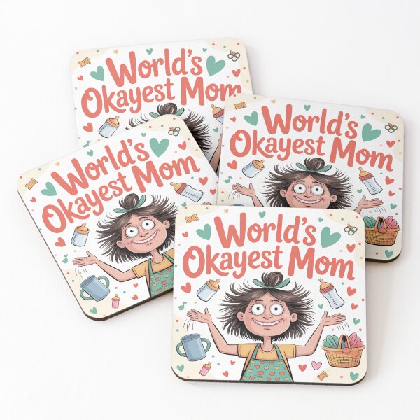 Item preview, World's Okayest Mom Funny Mother's Day designed and sold by Midnight Veil Designs.