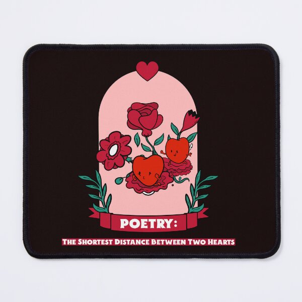 Item preview, Poetry Is the Shortest Distance Between Two Hearts T-Shirt – Romantic Literary Quote Graphic Tee designed and sold by Gerontar.