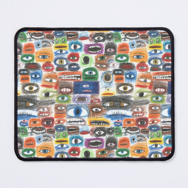 Item preview, Abstract Neo Expressionist Sketchy Faces Pattern designed and sold by Prismatect.