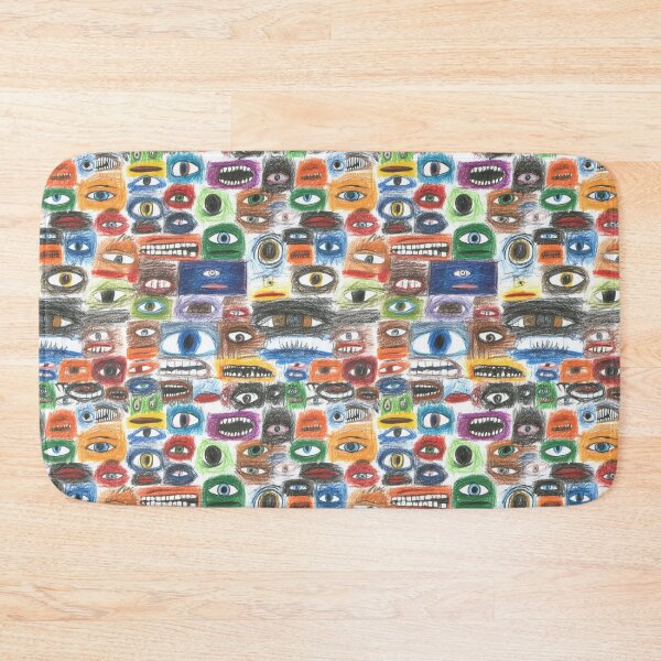Item preview, Abstract Neo Expressionist Sketchy Faces Pattern designed and sold by Prismatect.