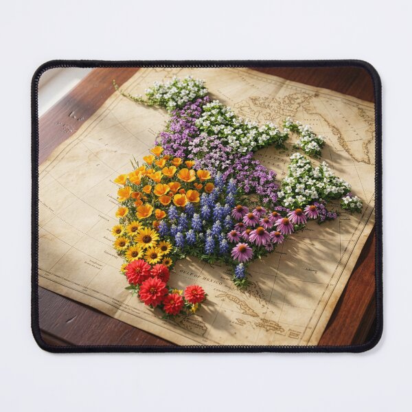 Item preview, North American Flower Patch Map designed and sold by Tridentulus.