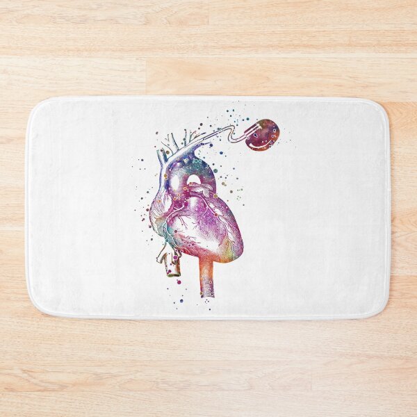 Item preview, Anatomical Heart with Pacemaker Watercolor designed and sold by PrintsFinds.