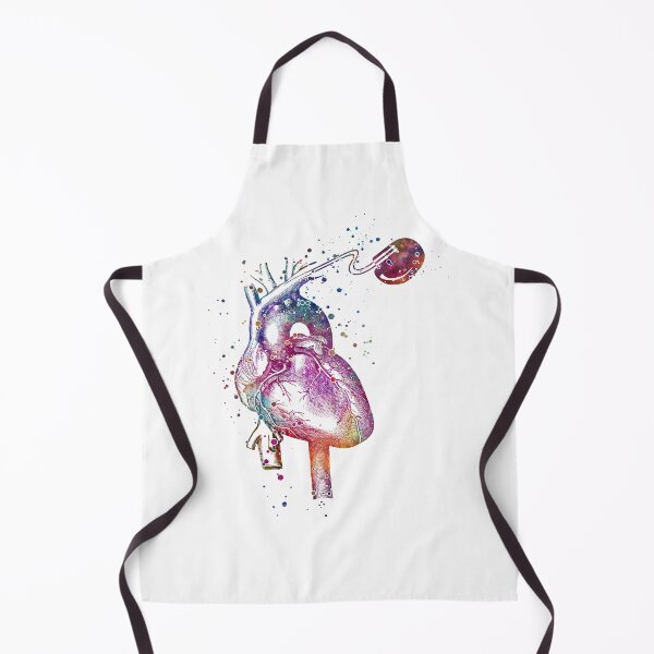 Item preview, Anatomical Heart with Pacemaker Watercolor designed and sold by PrintsFinds.
