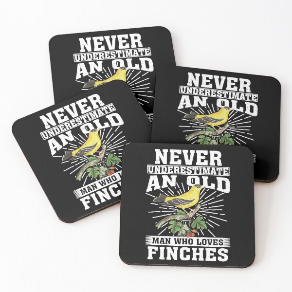 Item preview, Never Underestimate An Old Man Who Loves Finches  designed and sold by CosmoKitsch.