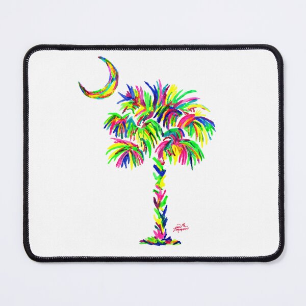 Item preview, Colorful Palm Tree and Crescent Moon - South Carolina designed and sold by Jan Marvin Art Studio.