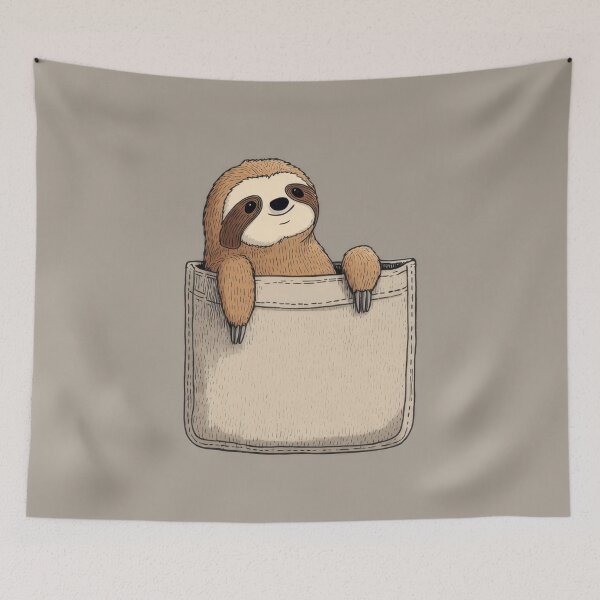 Item preview, Cute sloth in a pocket design designed and sold by anytka.